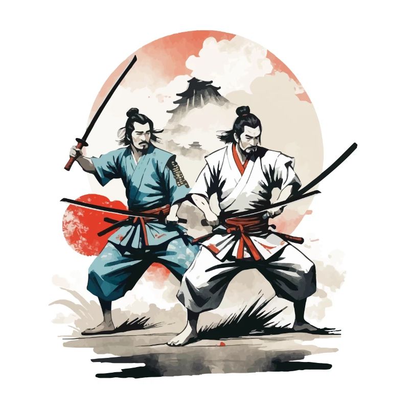 Samurai Bild Retro Vintage Ukiyo-E Aesthetic