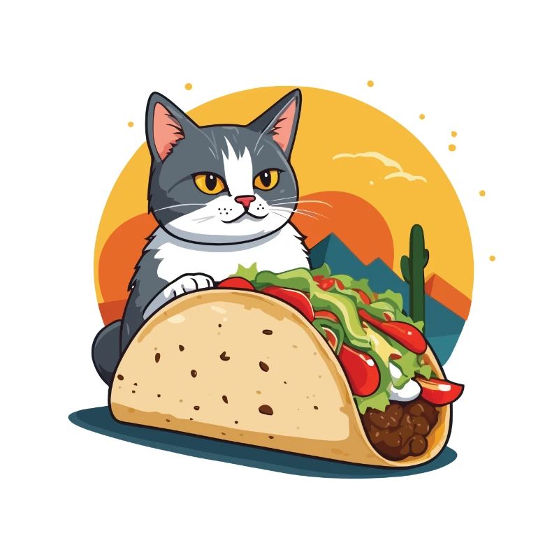Taco Cat Cinco De Mayo Conception esthétique drôle