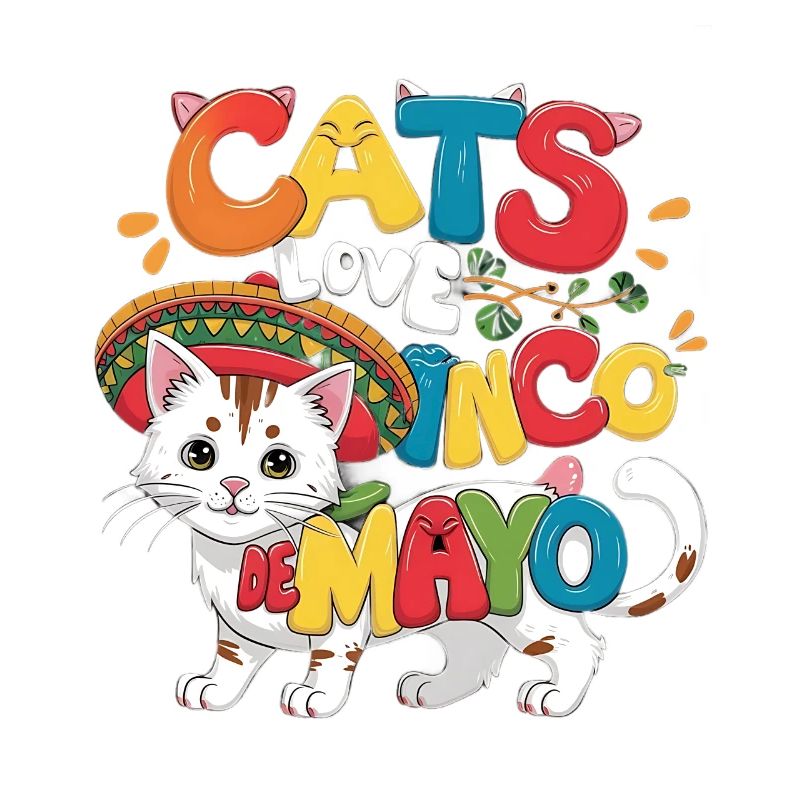 Fiesta Cat with Cinco de Mayo theme