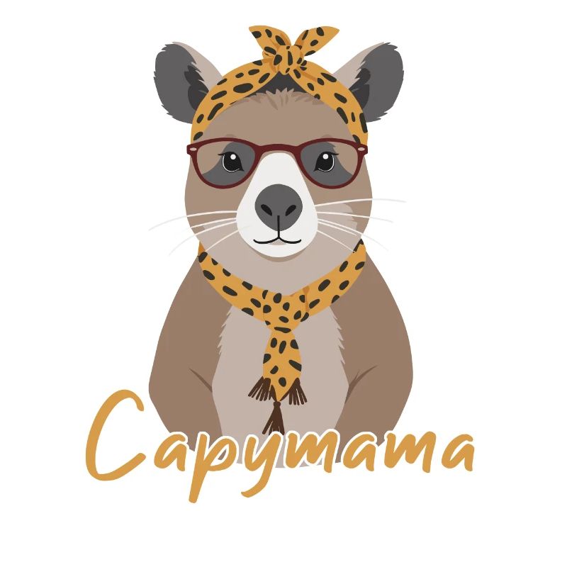 Capymama Drôle Capybara Mère Capybara