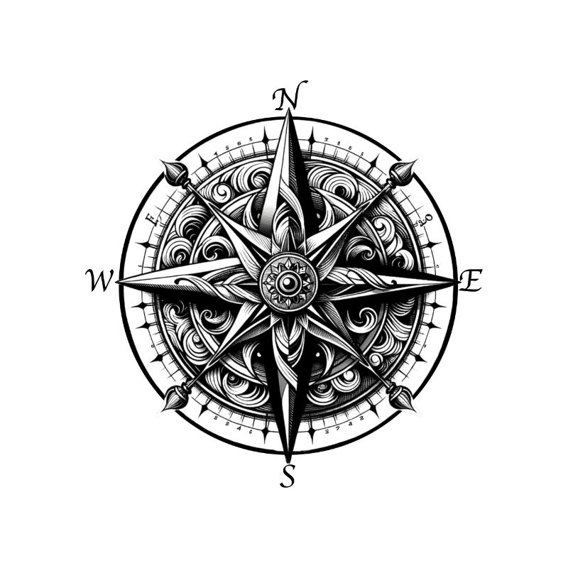 Wind Rose Compass Sailing Bateau capitaine