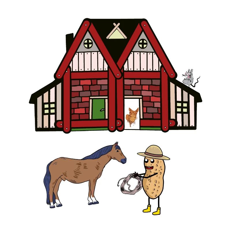 Erdnuss Bauernhof Farmer Ranger Kind Kinder Bauer