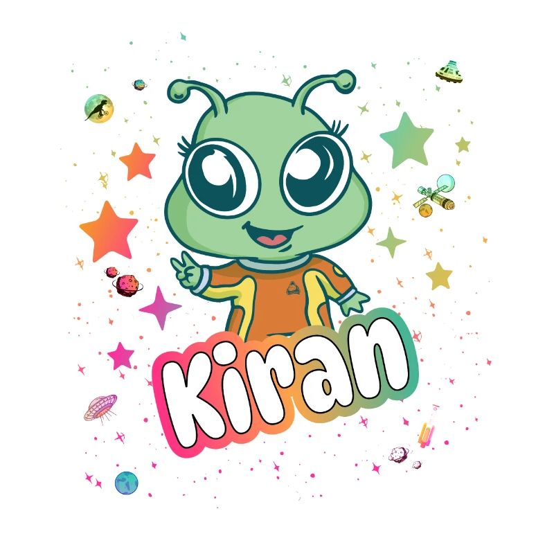 KIRAN - Beau nom de garçon avec extraterrestre mignon