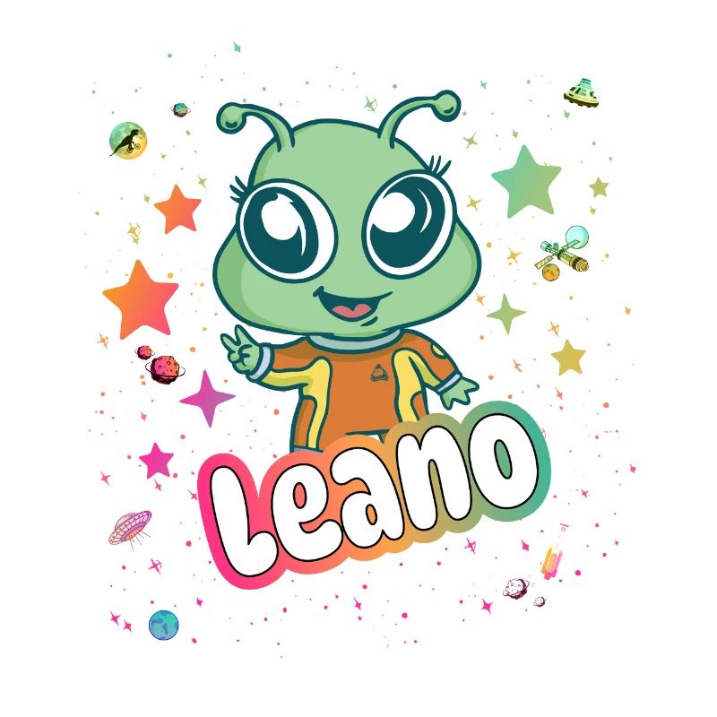 LEANO - Beau nom de garçon avec extraterrestre mignon