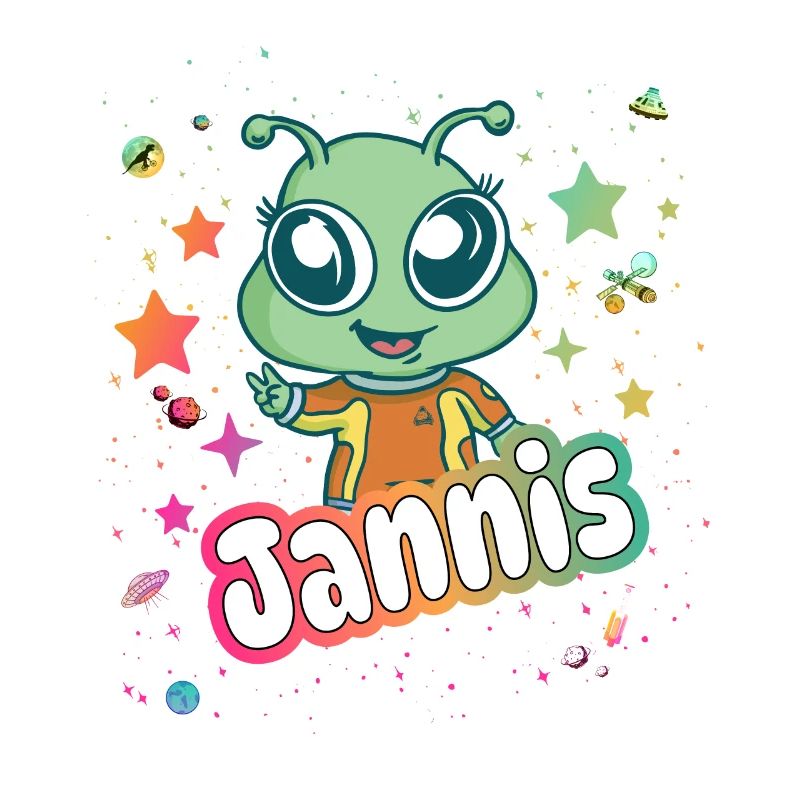 JANNIS - Beau nom de garçon avec un extraterrestre mignon