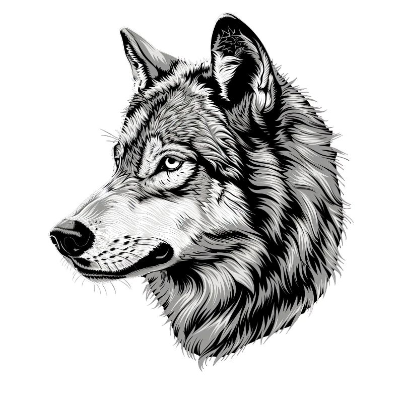 Loup Motif Loups Wolf Pack Gris Wolfhound Wolf