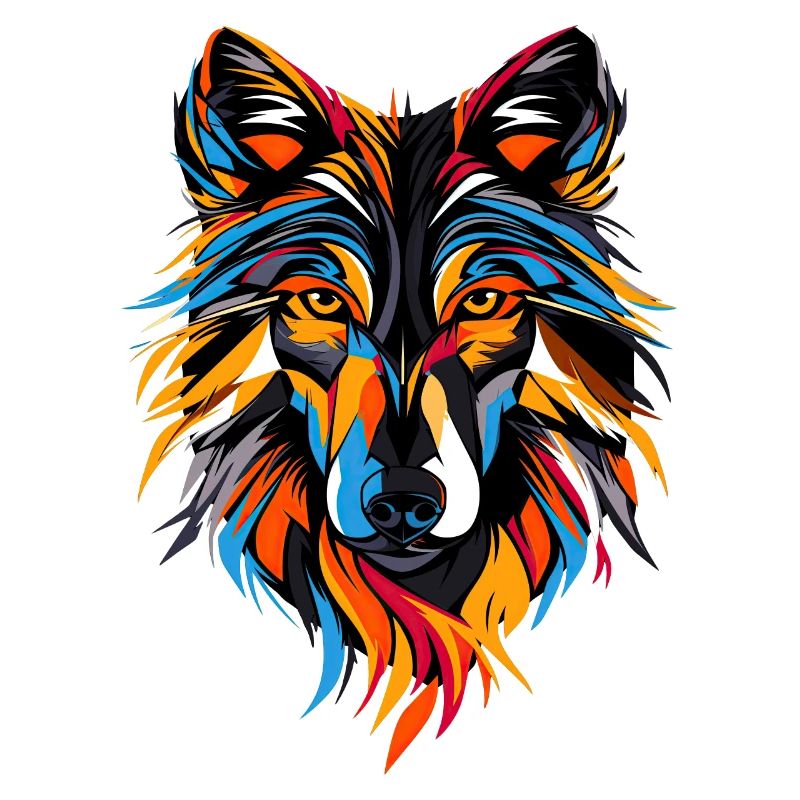 Loup Motif Loups Wolf Pack Gris Wolfhound Wolf