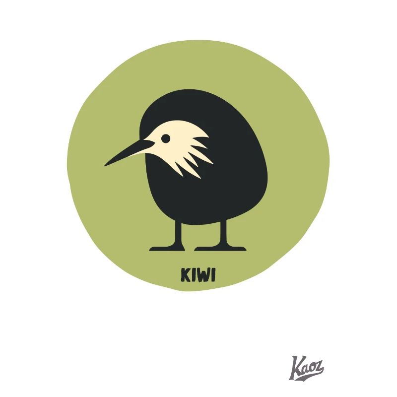 Abstract comic kiwi bird