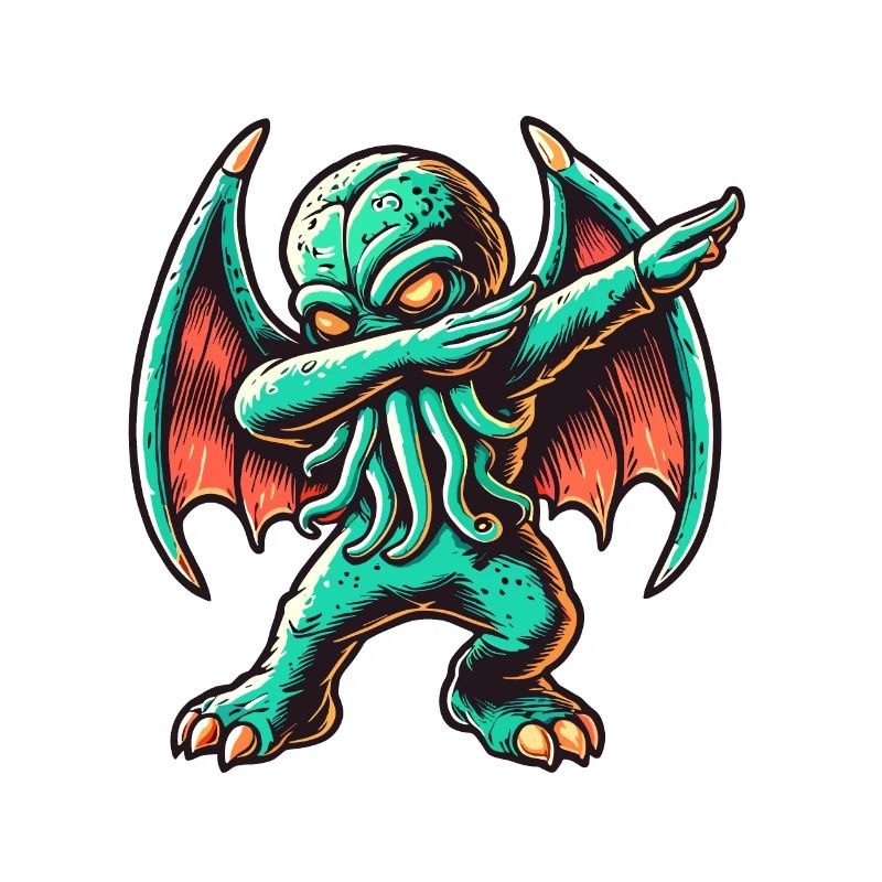 Dabbing drôle Cthulhu Dabbing Design