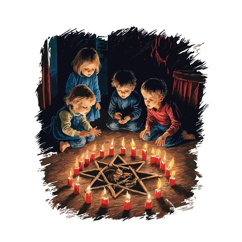 Rituels d’invocation occulte Rétro Vintage Design