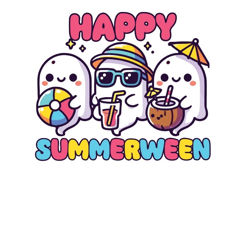 Happy Summerween Summer Halloween Ghost