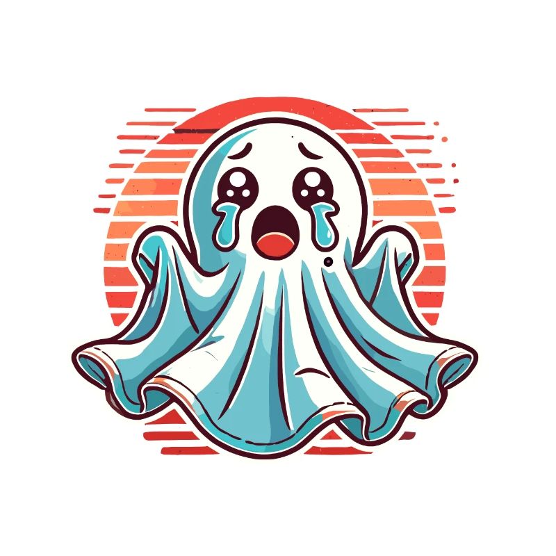 Sad Ghost Cute Weeping Ghosts
