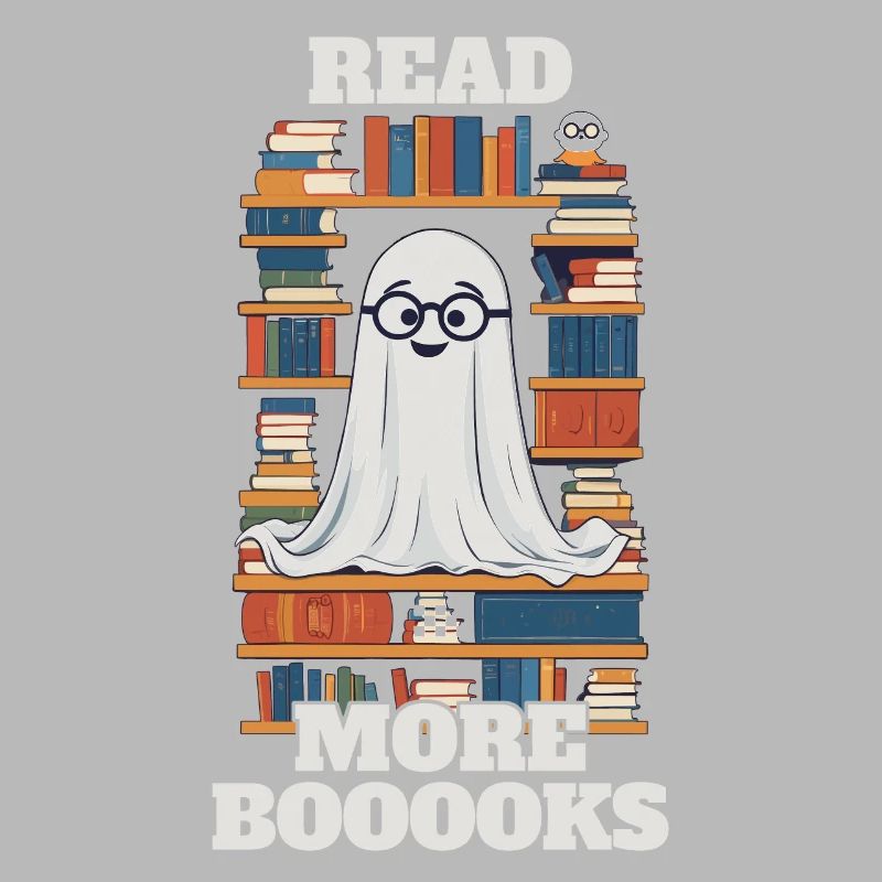 Cute Book Lover Ghost Funny Saying