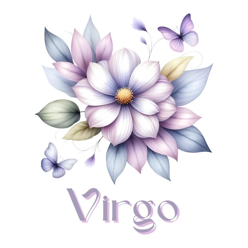 Elegantes Virgo Sternzeichen Aquarell Geschenk