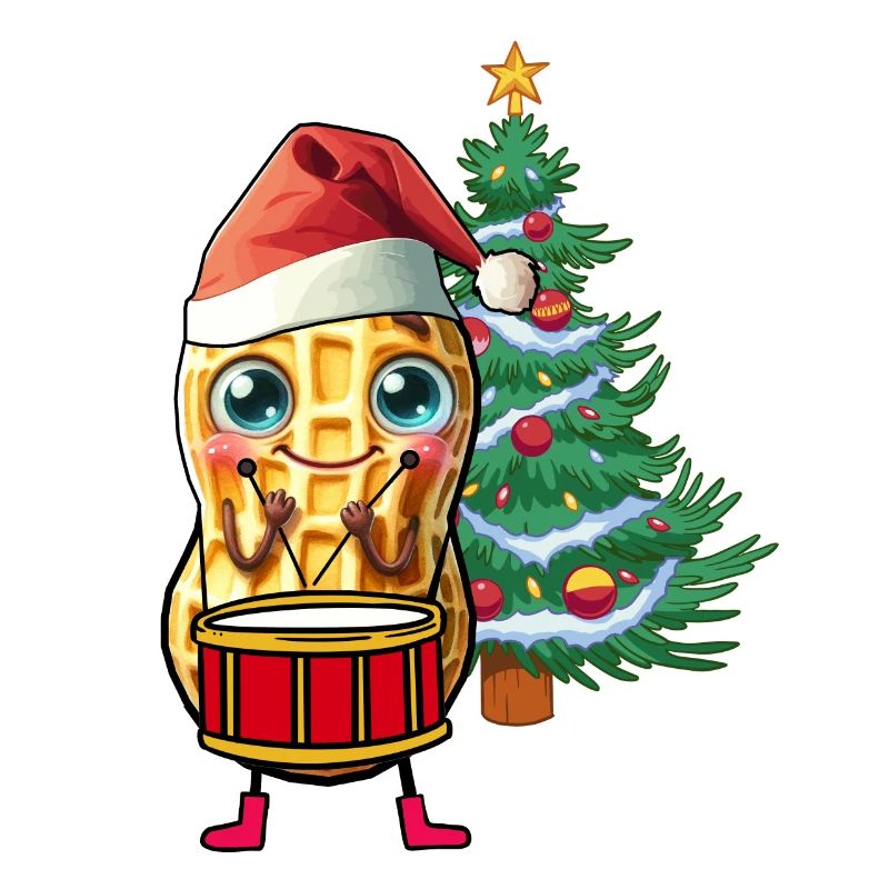 Peanut Gnome Gnome Drum Noël Père Noël