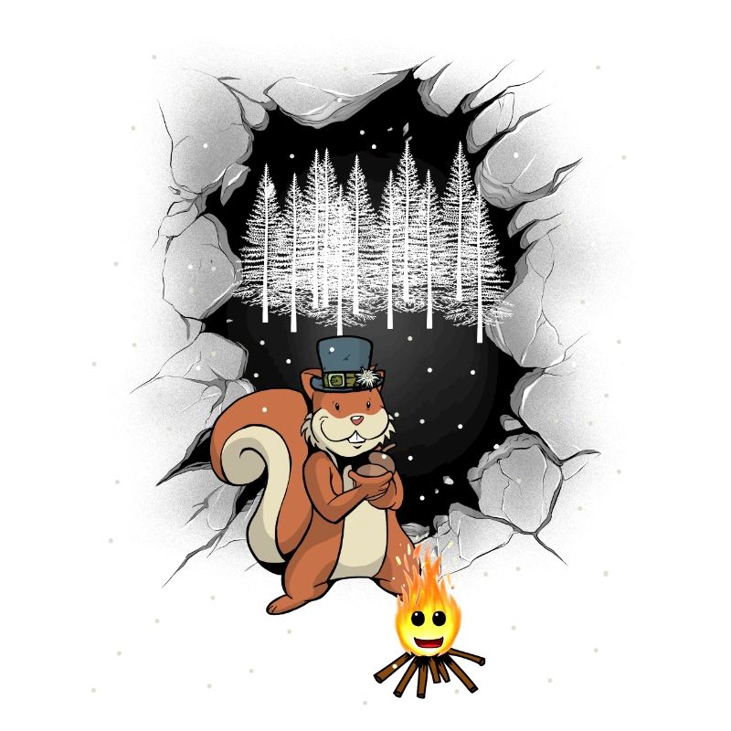 Waldbewohner Eichhörnchen Lagerfeuer Märchen