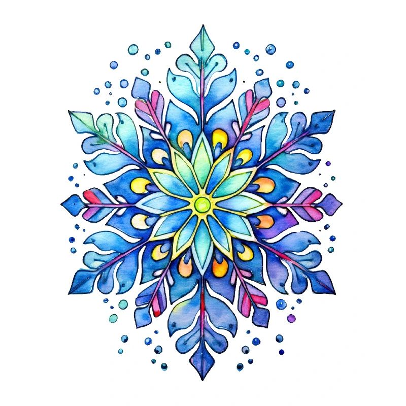 Flocon de neige en forme de mandala