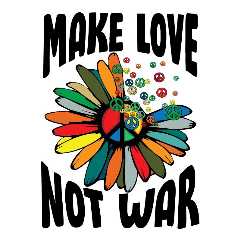 Make Love Not War Flowerpower Hippie