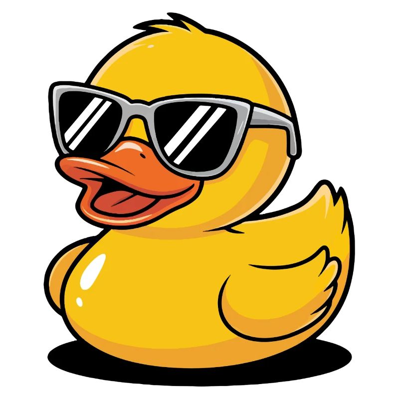 Gummiente mit Sonnenbrille Vogel Tier