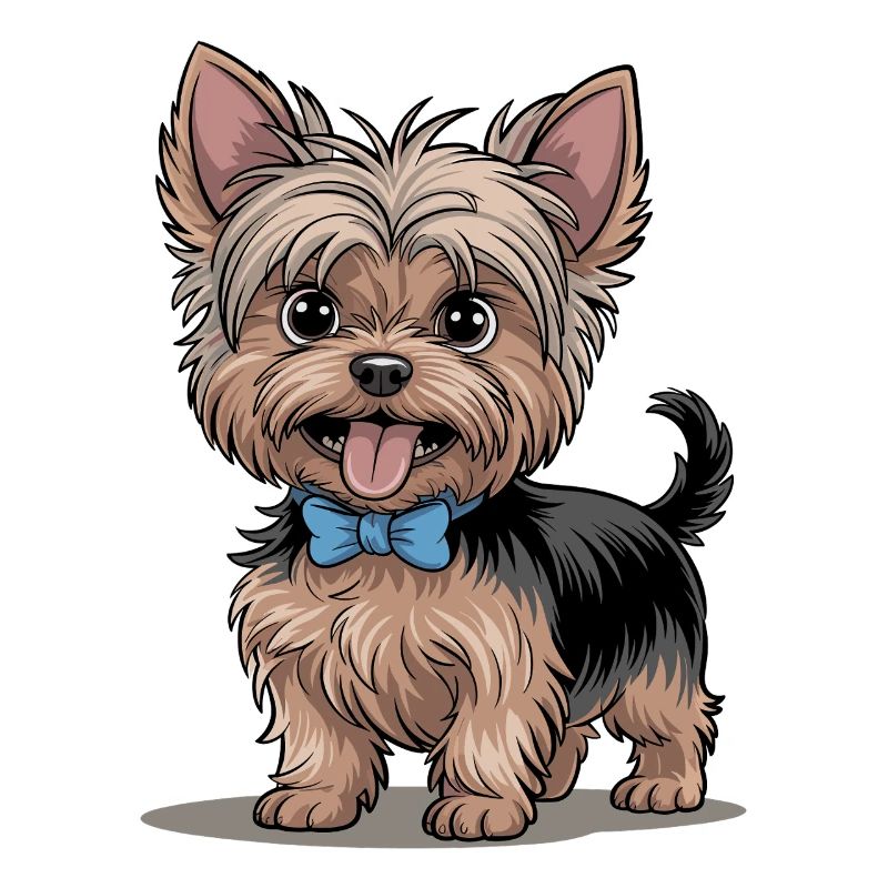 Cute Yorkshire Terrier with bow