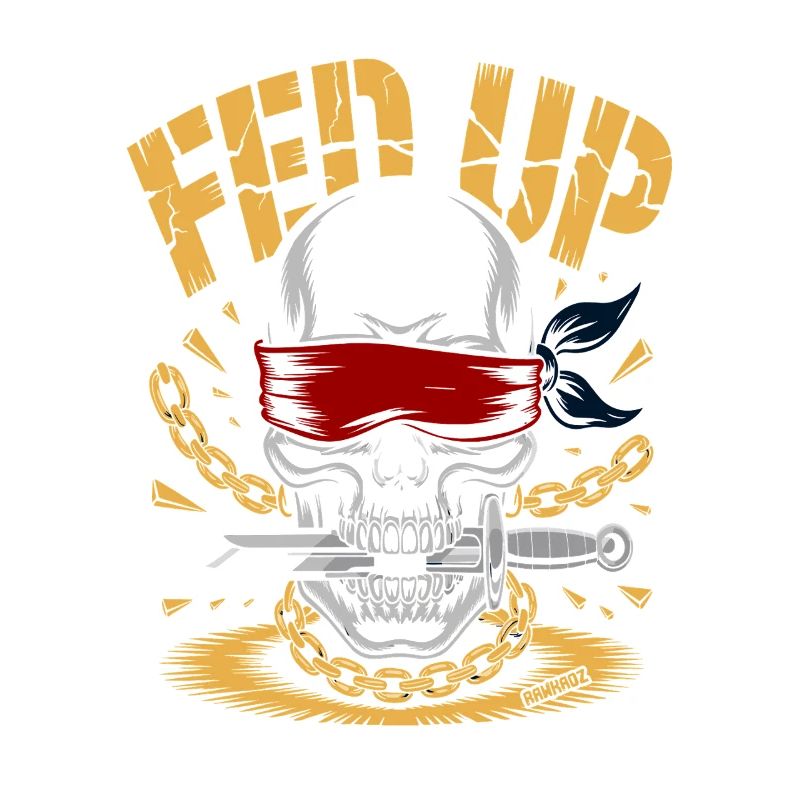 Blind skull with chain, muzzle full