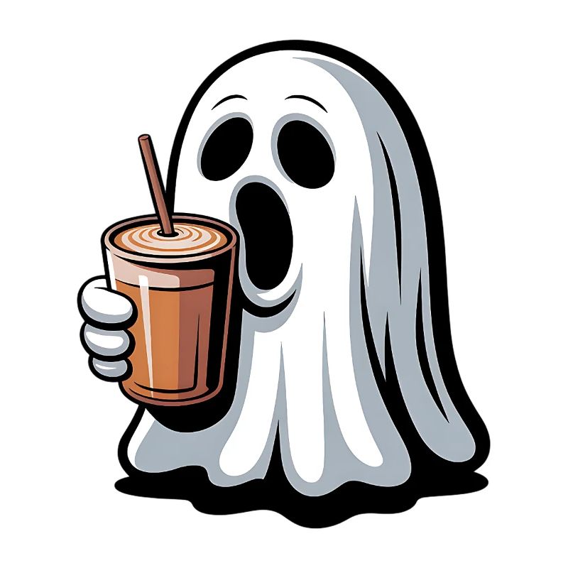 Fantôme avec latte à la citrouille
