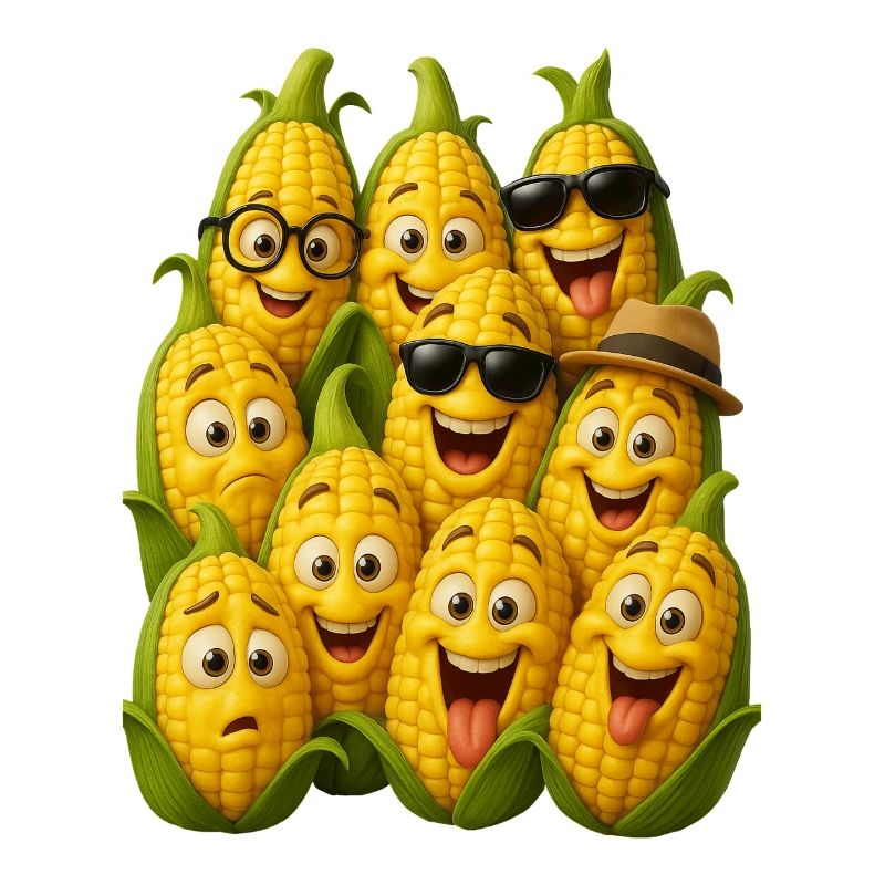 Funny corn cob troupe
