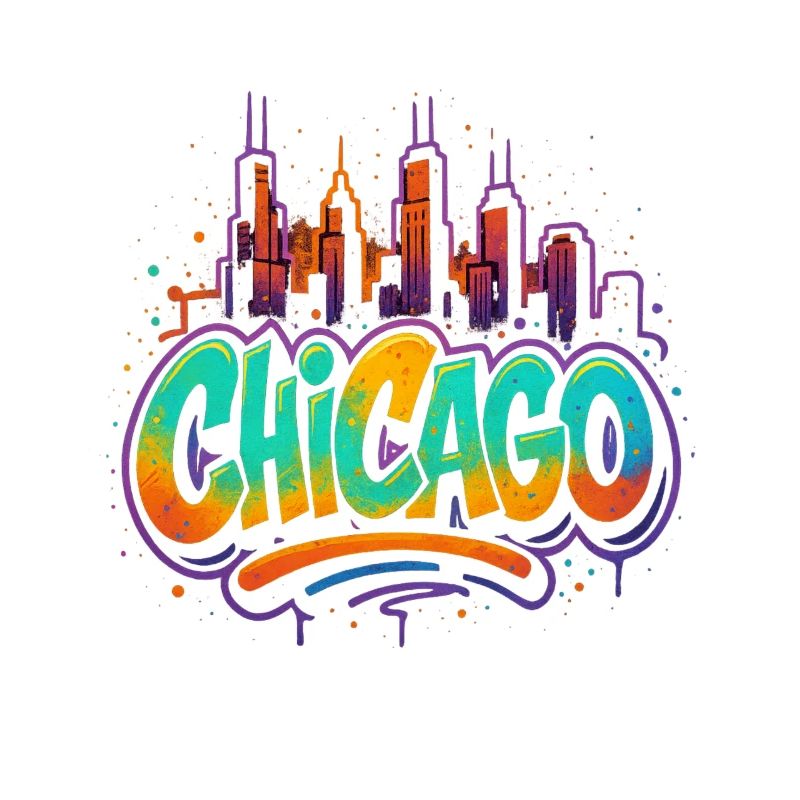 Chicago Graffiti Skyline