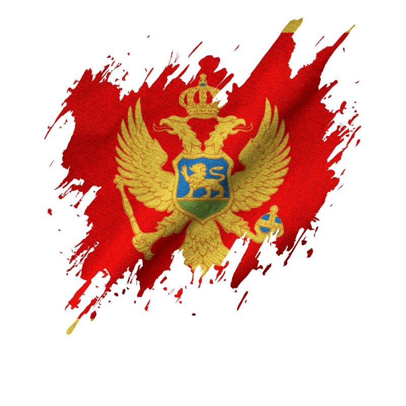 Drapeau du Monténégro, style déchiré