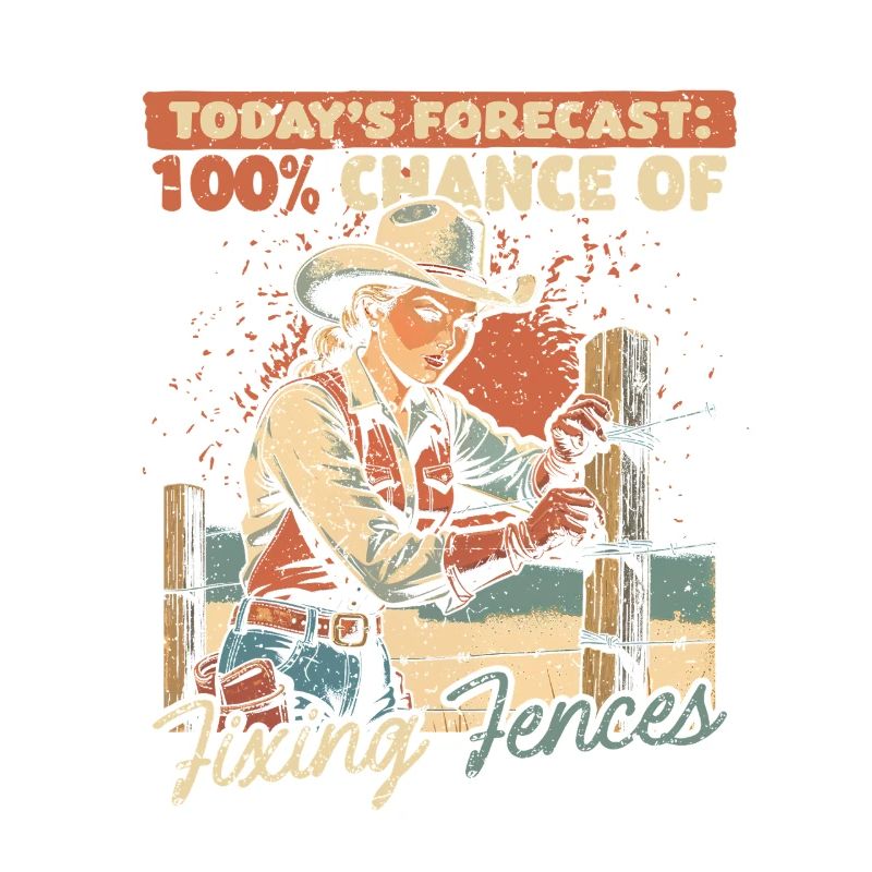 Ehefrau eines Bauern Mutter Fixing Fences