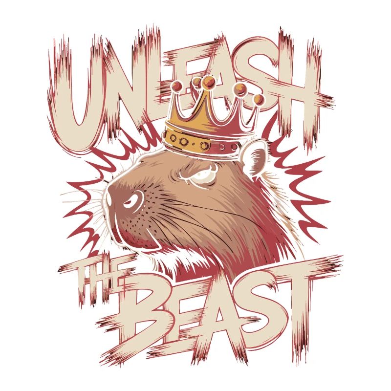 Capybara König Unleash the Beast Design