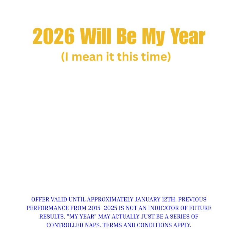 2026 sera mon année : Typographie audacieuse