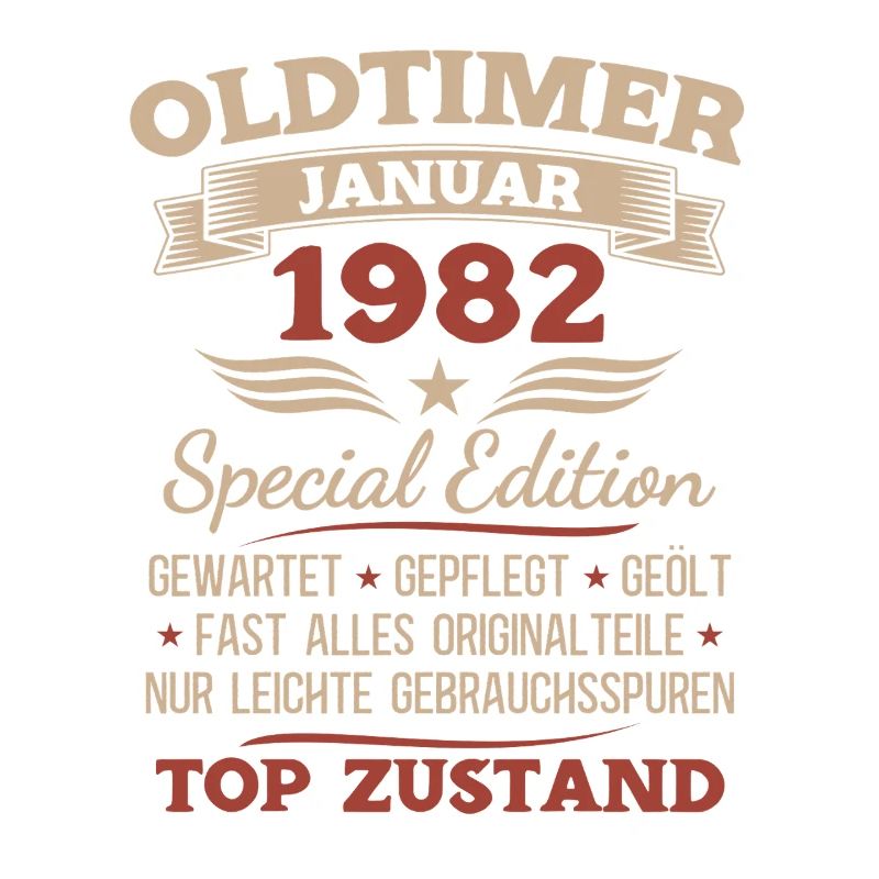 44. Geburtstag Geschenk Oldtimer Januar 1982