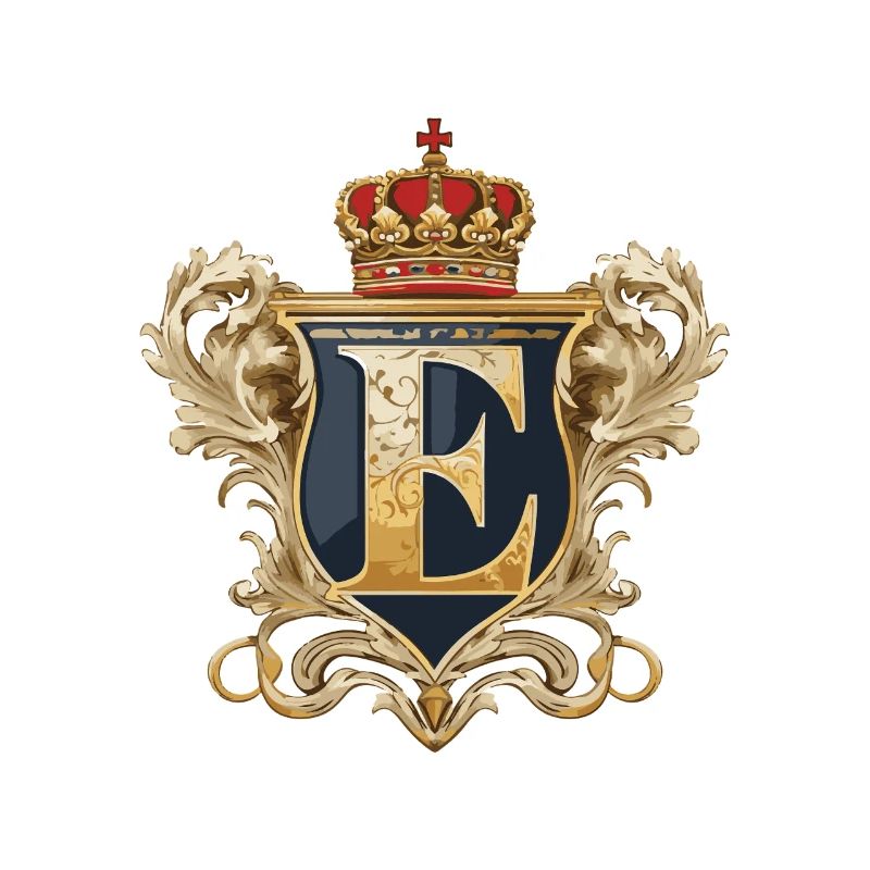 E Letter Name Crown