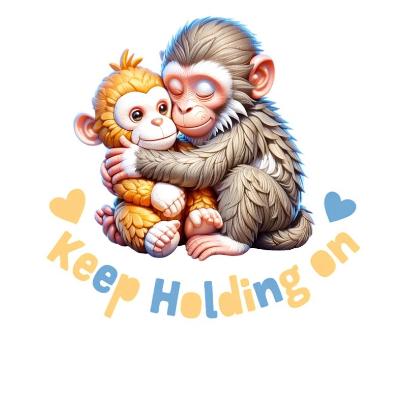 Hugging Monkeys Keep Holding On
