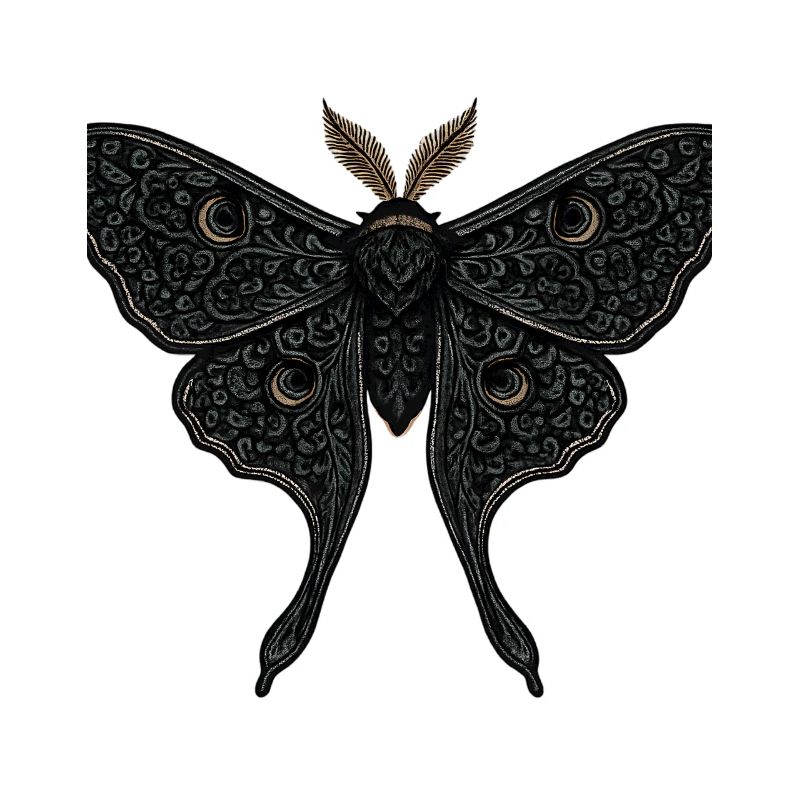 Moon Moth Moth Gothic Tattoo