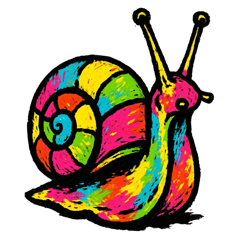 Escargot Arc-en-ciel : Gastéropode Pop Art