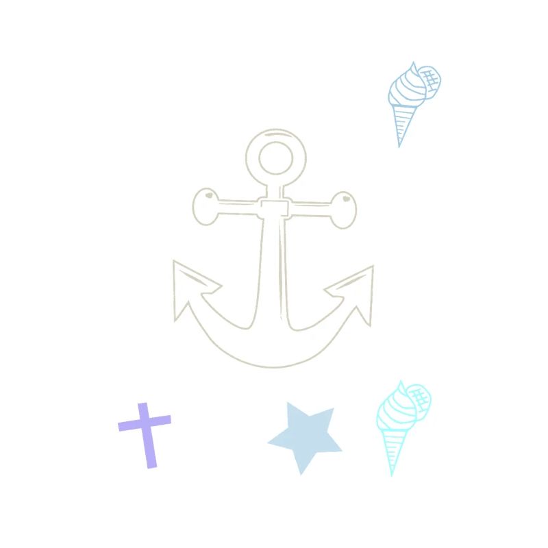 Maritim Anker Kreuz Eiscrem