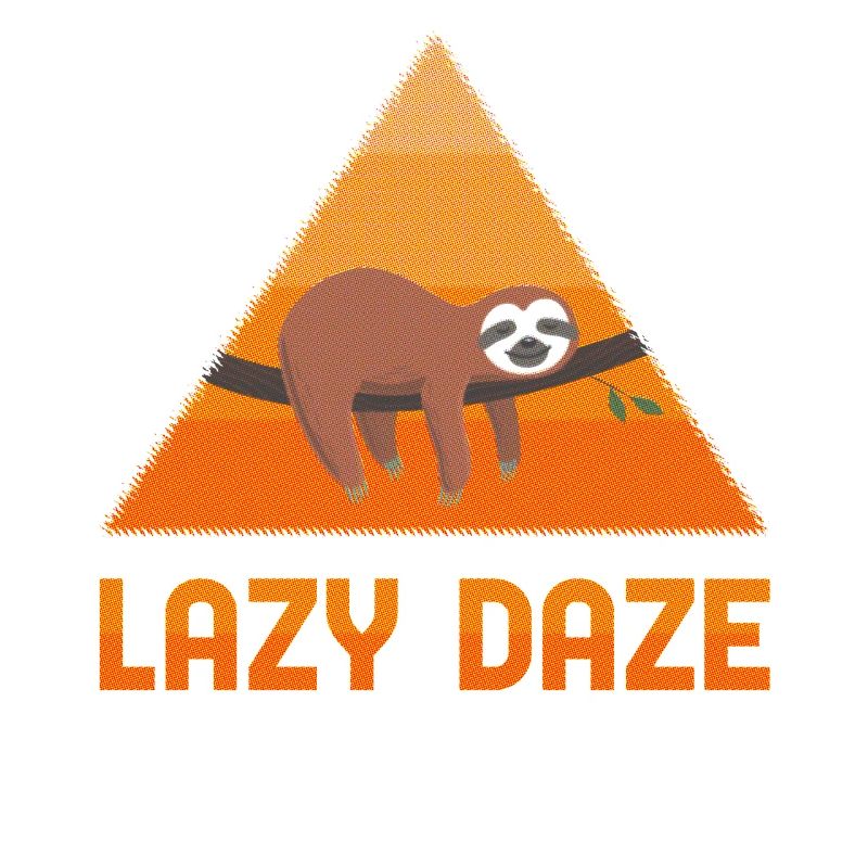 Lazy Daze Sloth Retro Chill Vibes