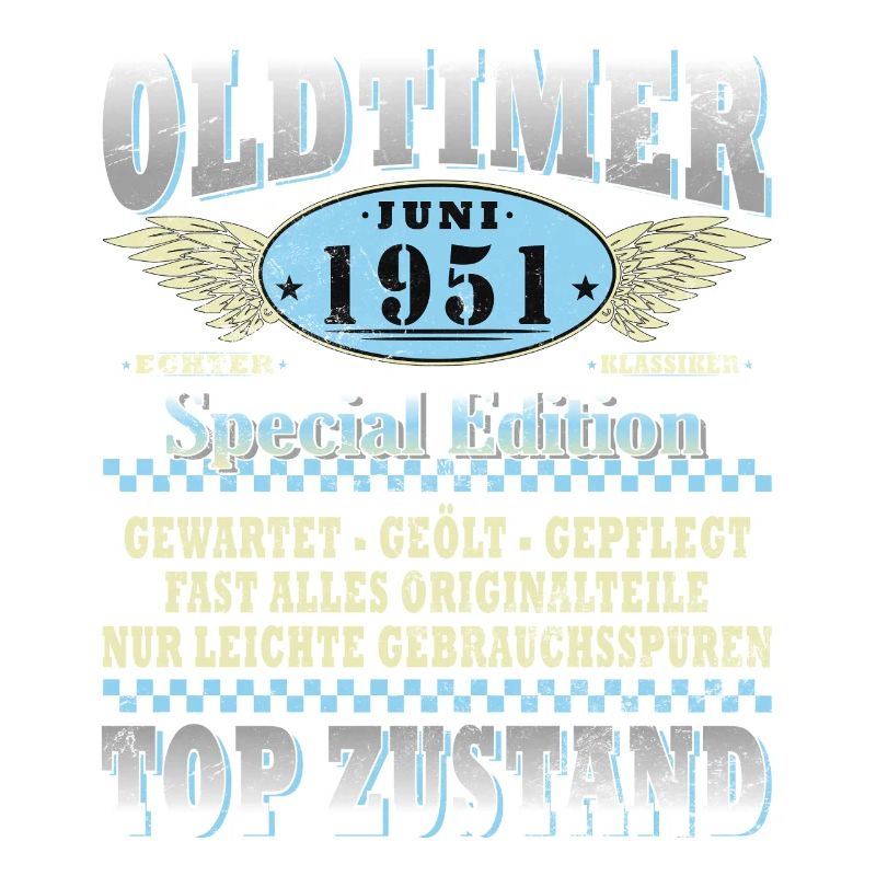 75. Geburtstag Geschenk Mann Oldtimer Juni 1951