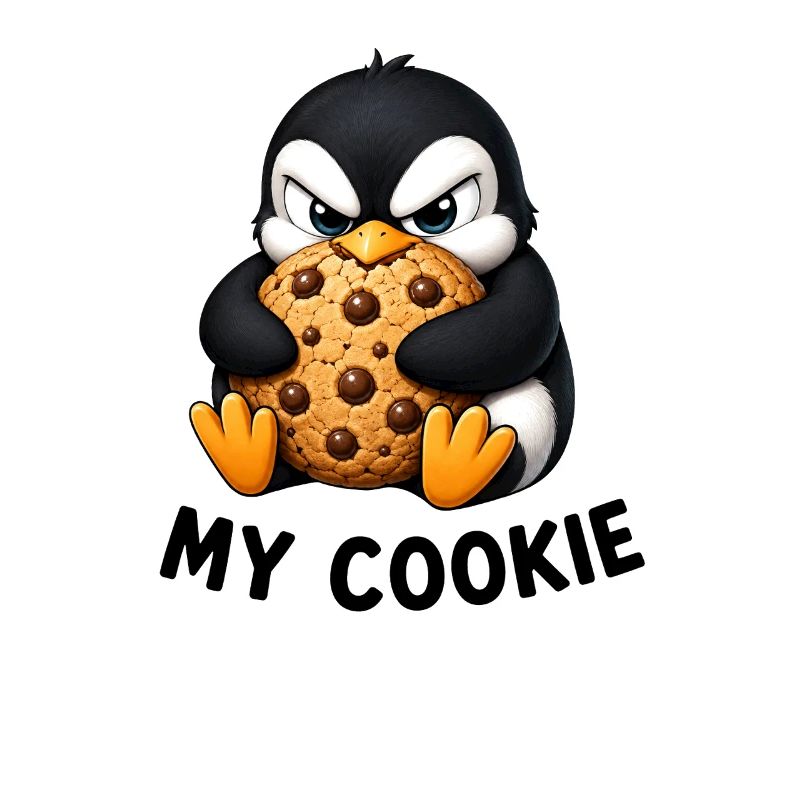 Dessert de biscuits pingouins dessinés dessinés mignons drôle
