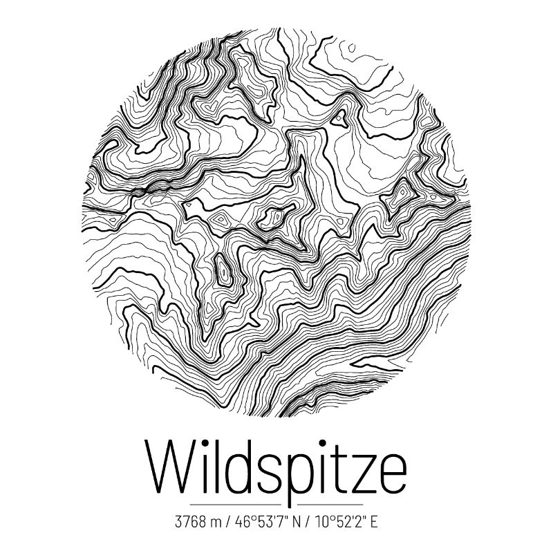 Wildspitze | Map topography design