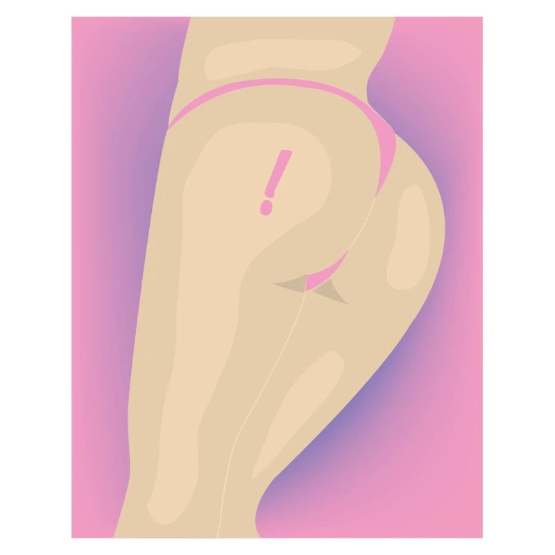 Pink buttocks