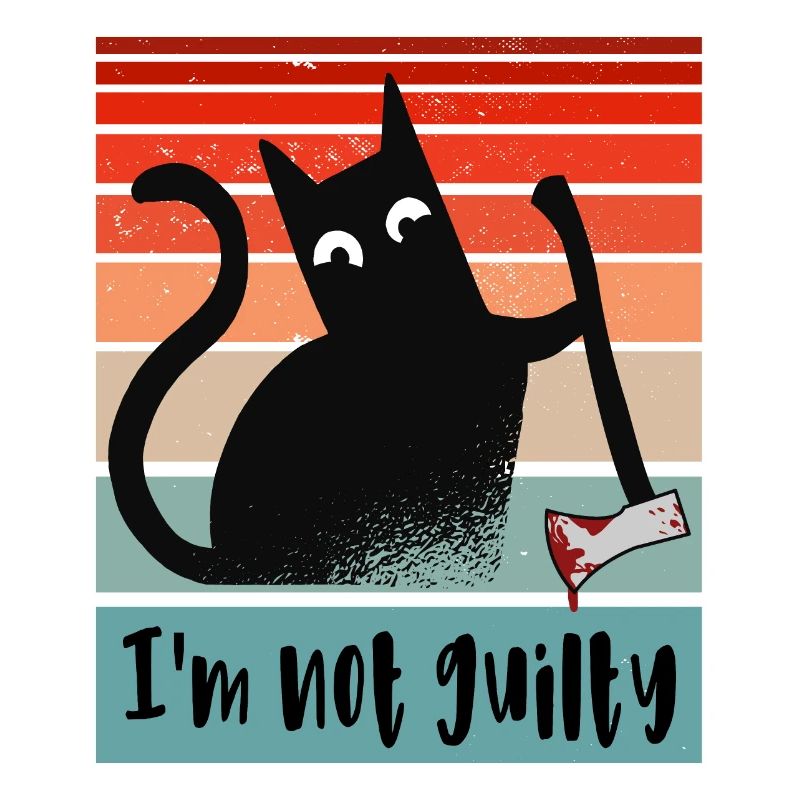 Ich bin unschuldig, Katze mit blutiger Axt