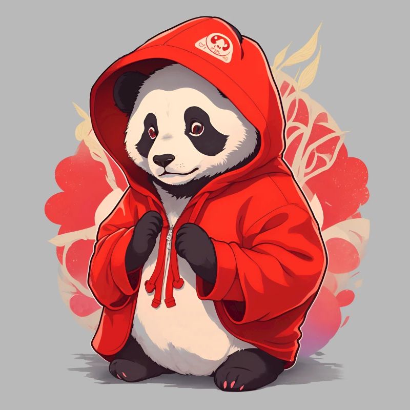 Panda avec sweat à capuche