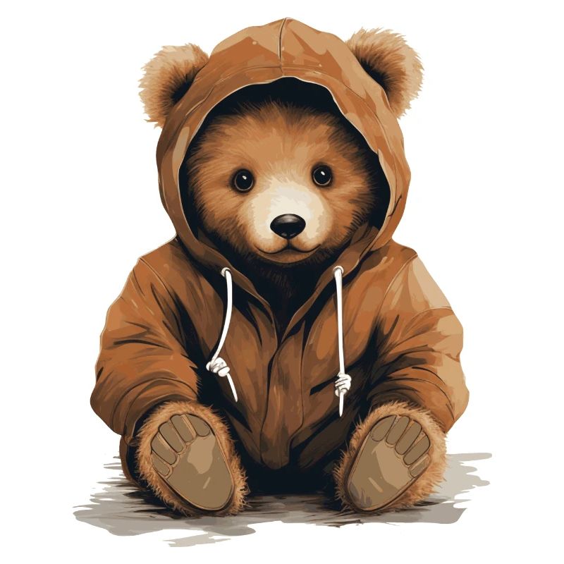 cooler Teddy mit Kaputze