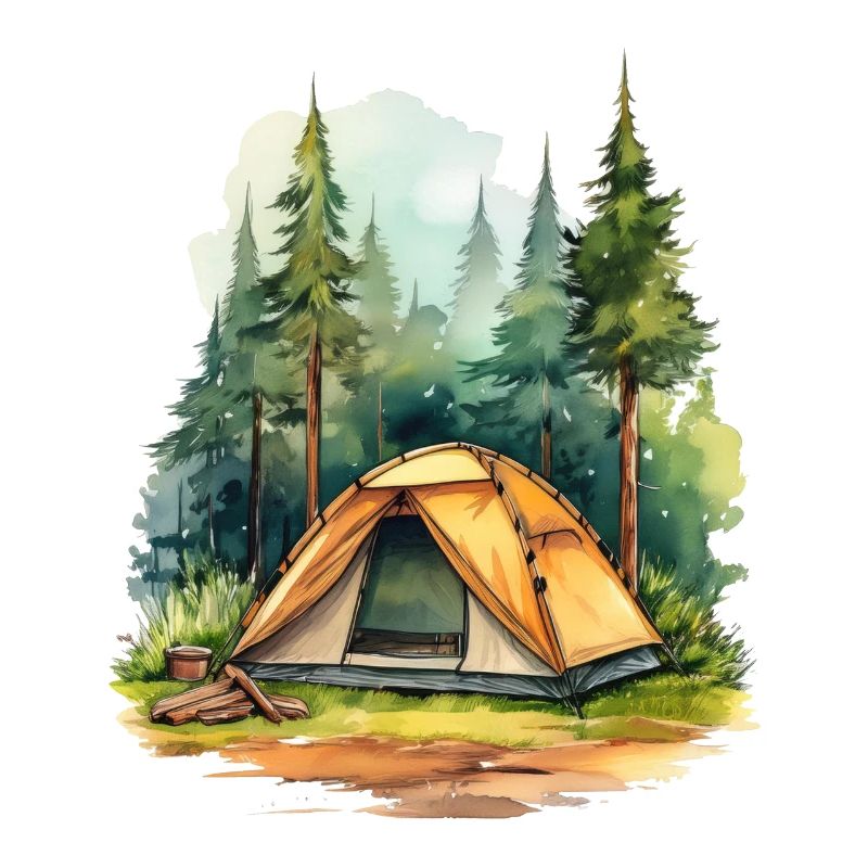 Camping – Ein Zelt im Wald