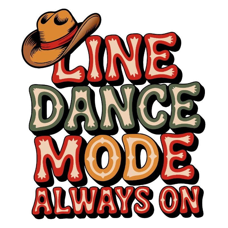 Immer im Line Dance Modus buntes LInedance Design