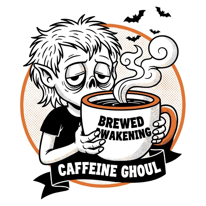 Illustration de tasse à café hantée