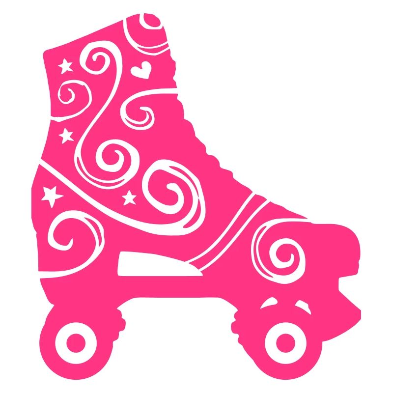 Dekorierter Rollschuh